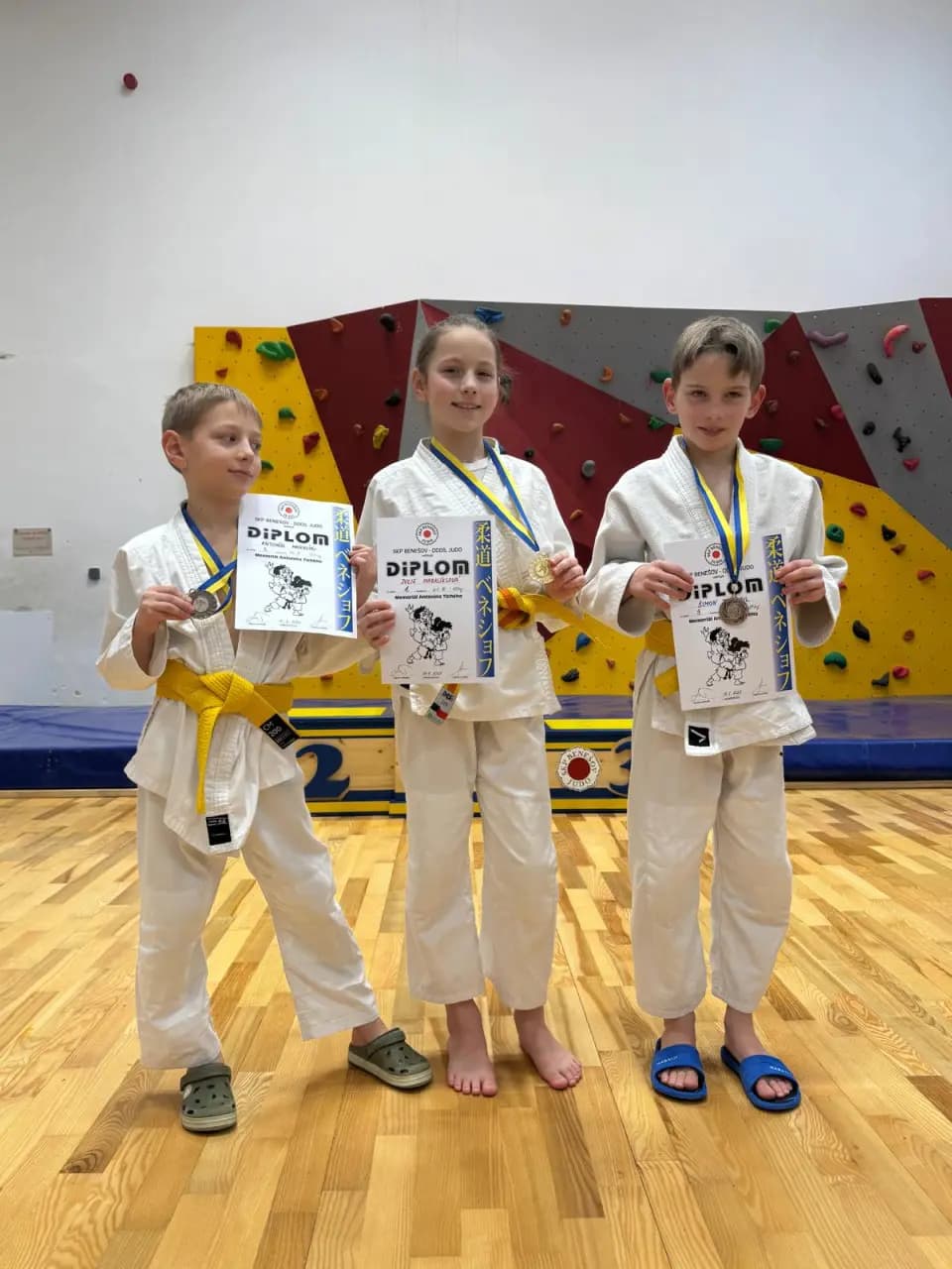 1.místo-Maralíková Julie, 3. místo - Maralík Antonín, Dosoudil Šimon